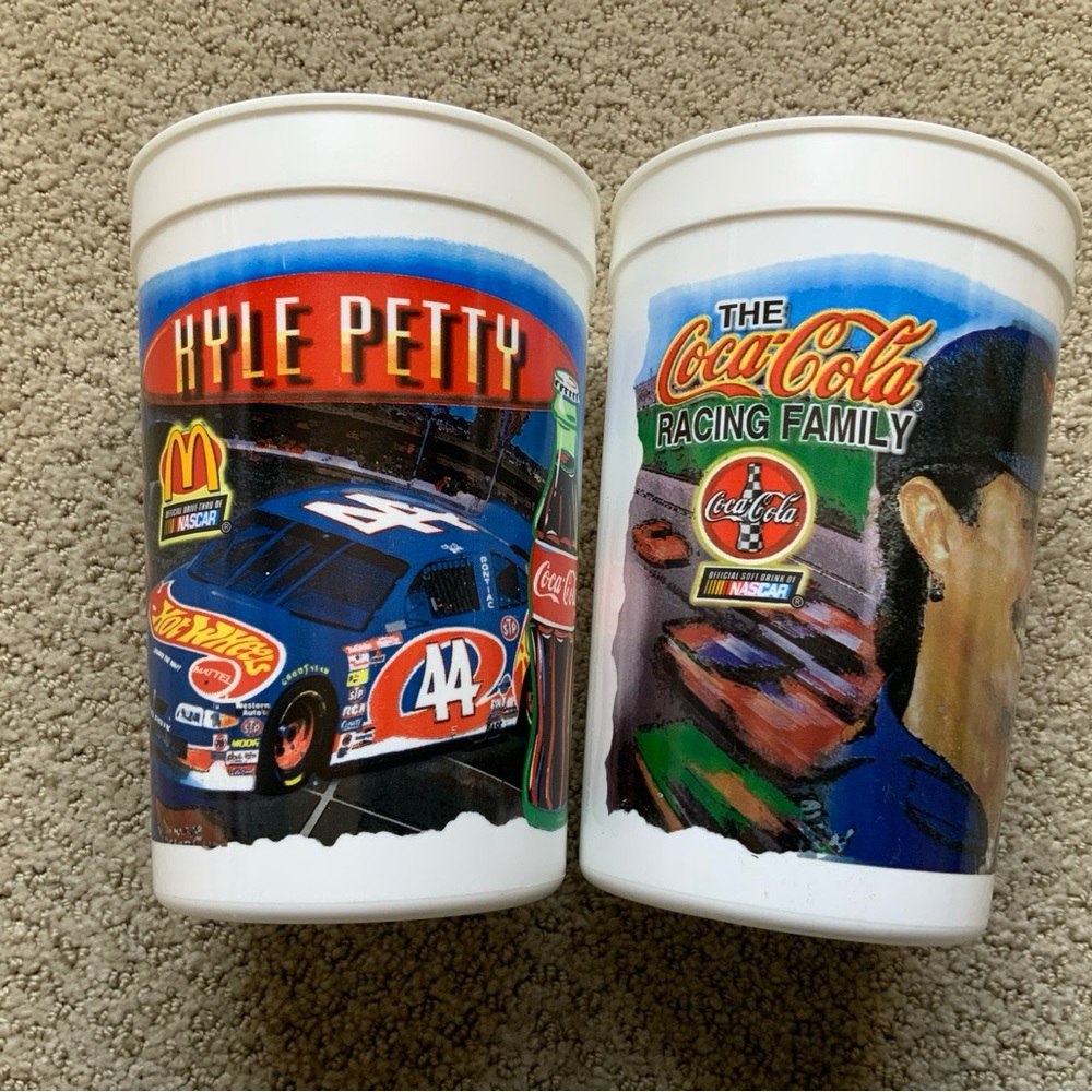 Coca-Cola Kyle Petty  Racing Cups Lot of 2  MCD/Coca-Cola Racing Family.